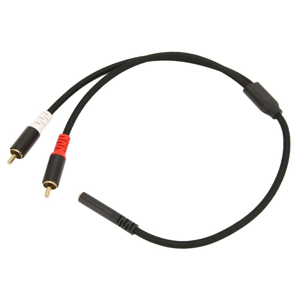 Flexible Stereo 3.5mm to 2RCA Cable Plug and Play Bidirectional Sound Y Splitter Cord  For Speakers