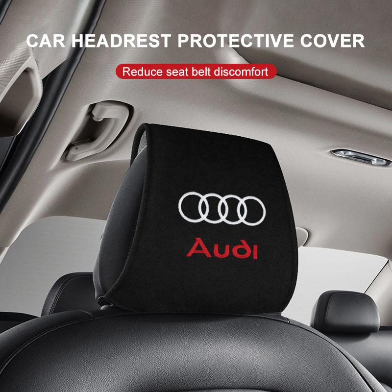 1pcs Car Seat Back Headrest Pillow Dustproof Cover for Audi C5 C6 C7 A4 B6 B8 B7 A6 A3 A5 Q3 Q5 Q7 8P S3 S5 S1 S4 S2 RS3 RS4 RS5 RS6 RS8