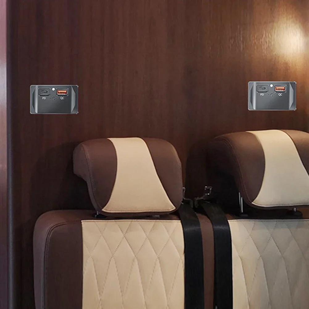 Car QC 3.0 USB PD Type C Fast Charger Socket 12V-24V with Switch LED Light Power Outlet Quick Charge for Motorcycle RV Boa