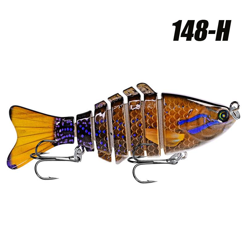 1 pezzo Esche da Pesca Multi-Snodate Swimbait Affondamento Lento Bioniche Artificiali Acqua Dolce Acqua Salata Trota Persico Accessori per la Pesca