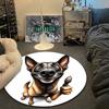 Luxury Round Gothic Multicolor Floor Rug, Non-Slip Floor Mat for Kids Room