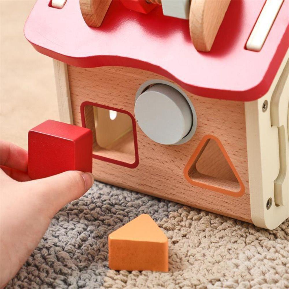 Shape Sorter House Building Blocks Puzzle Toys Musical Instrument Toys  Fine Motor Training