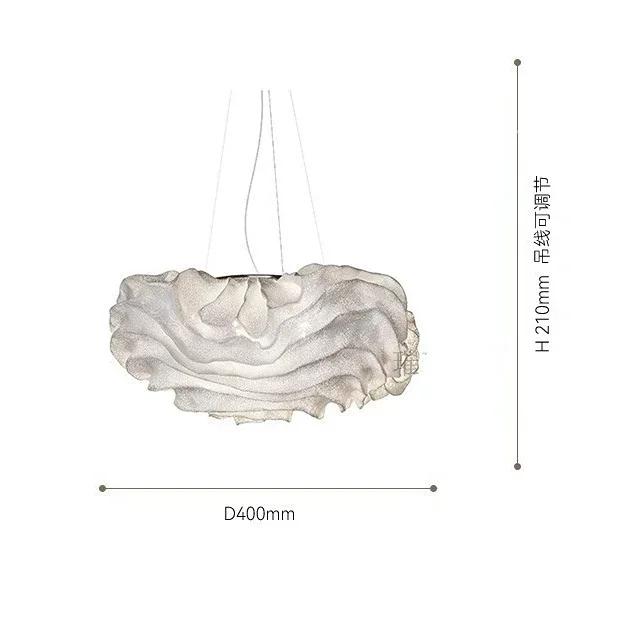 Скандинавская подвесная люстра Декор для дома Нержавеющая сталь Облако Форма Дизайн Светодиодная лампа Спальня Гостиная Столовая Салон Подвесной светильник Cold White