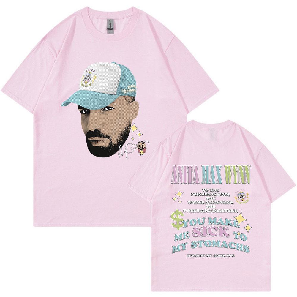 Drake Anita Max Wynn Divertente Meme Grafica Maglietta Unisex Donna Moda Hip Hop Maglietta Oversize Casual Girocollo Cotone Magliette Top