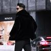 Men's Full Mink Fur Lapel Jacket - Winter Thick Faux Fur Coat
