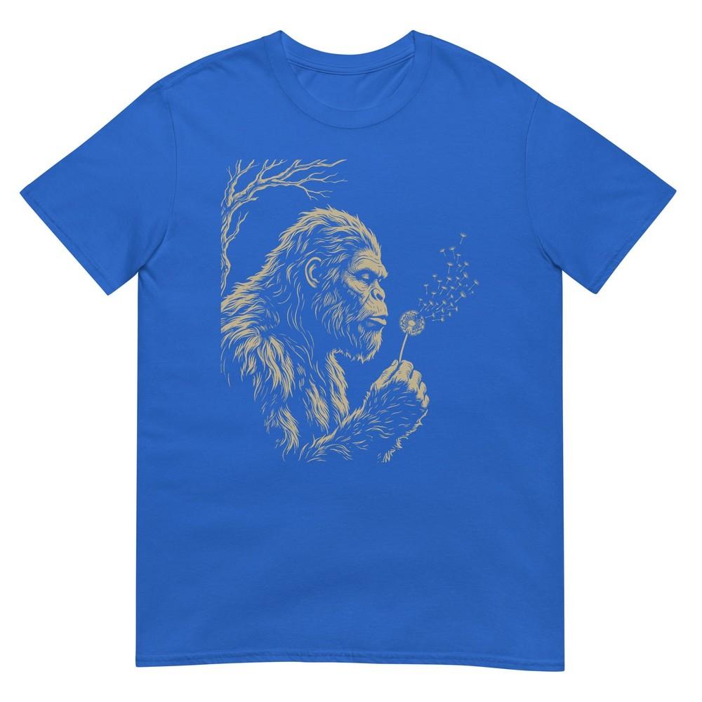 Funny Blowing Wishes Bigfoot Dandelion Sasquatch Wish Unisex Tshirt