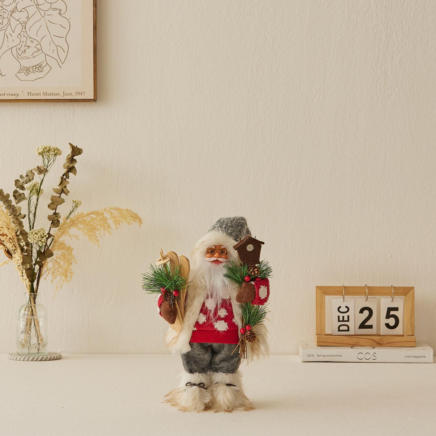 Christmas Plush Standing Santa Claus Ornament