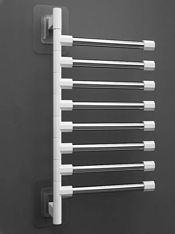No-Drill Rotating , Wall Mounted Storage Shelf, 8-Tier for Bathroom One Size белый