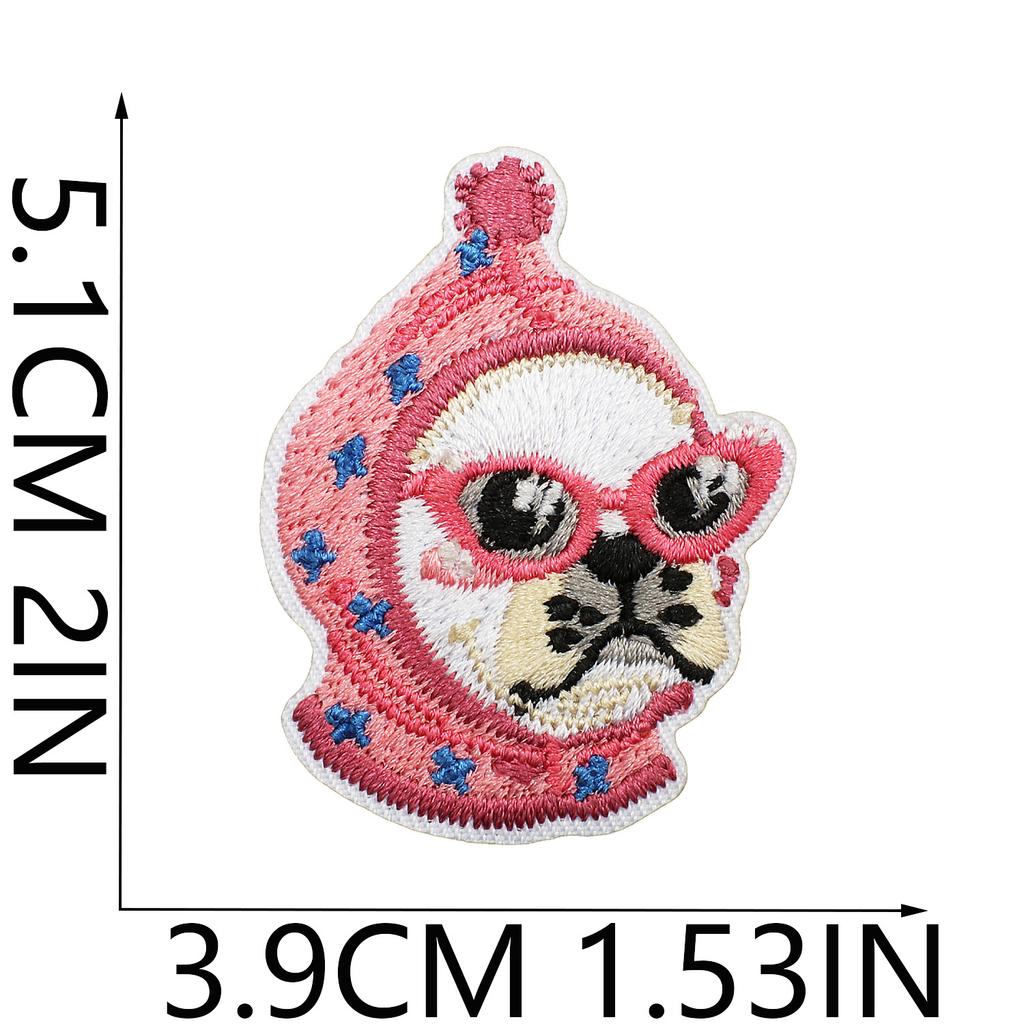 Cute Dog Embroidery Cloth Sticker Corgi Spotted Dog Computer Embroidery Label Clothes Bag Decoration Beagle Patch Sticker