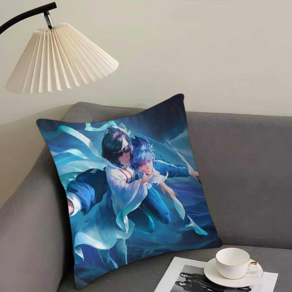 N-Noragami Cartoon Animation Office Cushion Pillowcase Car Cushion Cover45X45CM Lumbar Pillowcase Sofa Pillowcover