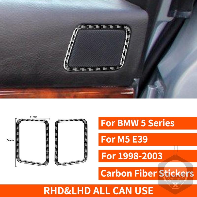 For BMW 5 Series M5 E39 1998-2003 Real Carbon Fiber Sticker Radio AC CD Shift Door Lift Panel Car Accessories Ide Decorative