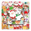 50-Pack Waterproof Christmas Cartoon Stickers for Journals, DIY, Skateboards, Phone Cases, and Suitcases