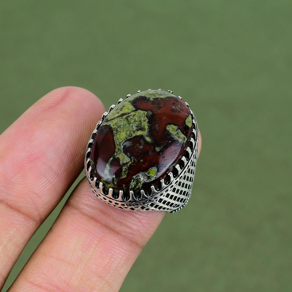 Dragon Bloodstone Ring 925 Sterling Silver Ring Unique Style Ring Handmade Jewelry Dainty Gemstone Ring Gifts For Mom Available In Ring Size