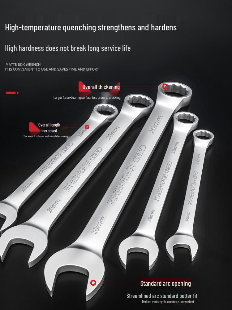 Multifunktionales 24-teiliges Doppelmaulschlüssel-Set für schnelle Autoreparaturen – Universelles mattes Doppelmaulschlüssel-Werkzeugset