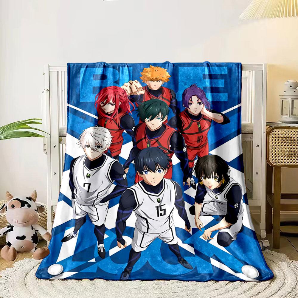 

Red and white uniforms on characters stand out against a blue background. for all seasons blanket lunch break throw gift 80cm x 120cm
