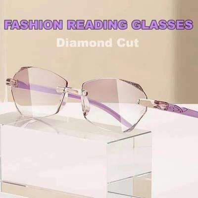 Diamond Presbyopia Reading Glasses Hyperopia Eyewear Ultralight Far Sight Eyeglasses Diopter Prescription Glasses