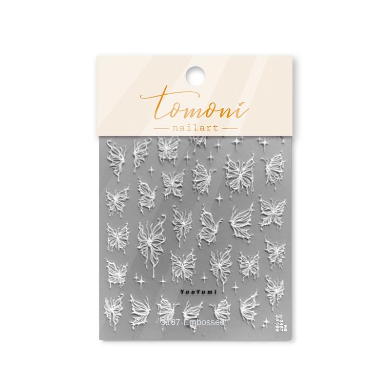 

Черно-белые волшебные бабочки, яркие хрустальные наклейки для ногтей, креативное украшение своими руками to3167-relief sculpture