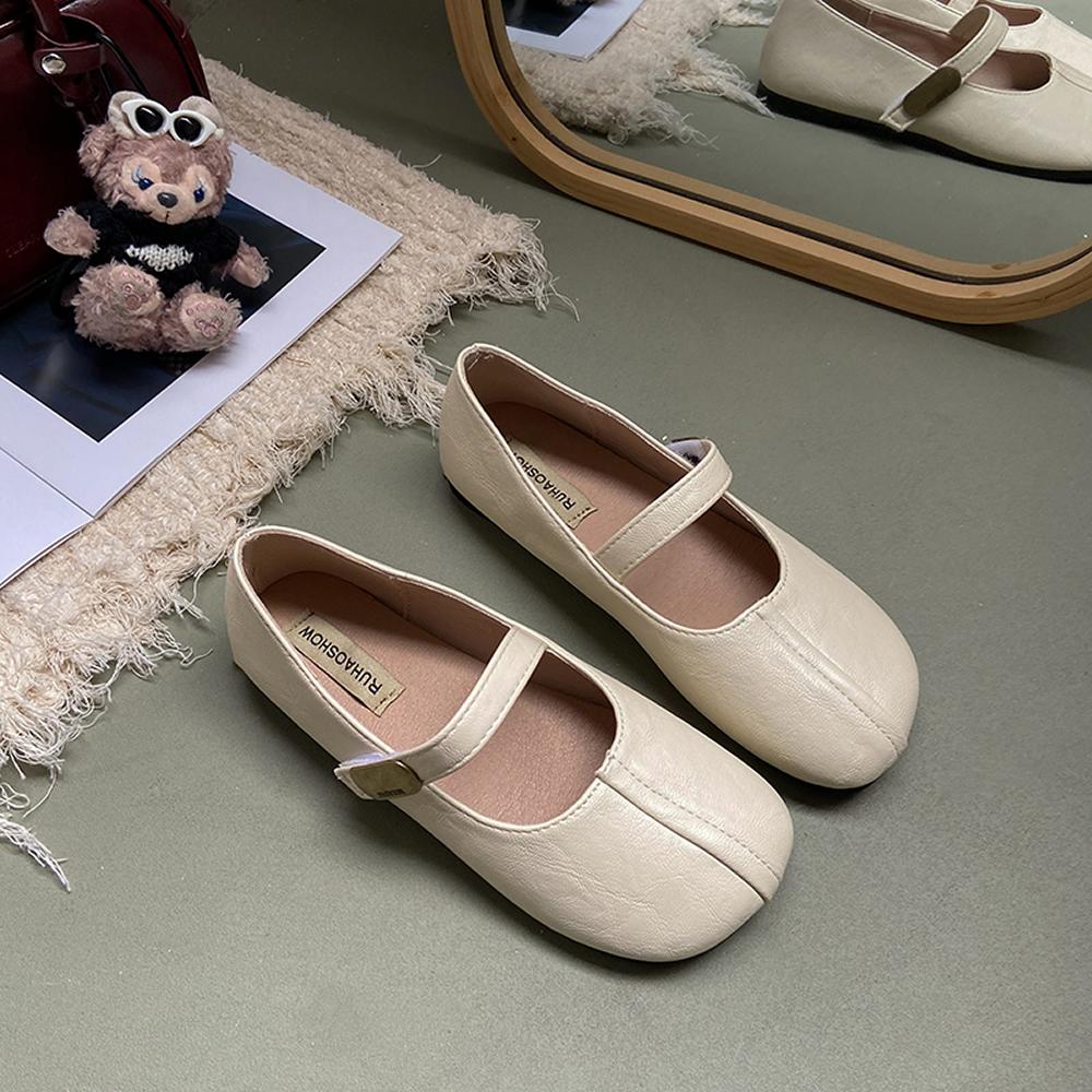 New spring women's outdoor shoes Round toe design Mary Jane shoes Ladies casual flat shoes Work boat shoes Large size