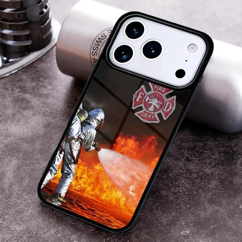 Firefighter Fire Department Fireman Phone Case for iPhone 17 16 15 Pro Max Air 14 13 12 11 Plus Shockproof Cover