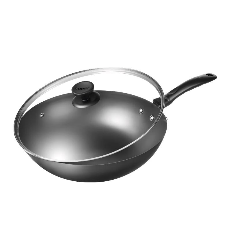 SUPOR Traditional Cast Iron Stir-Fry Wok