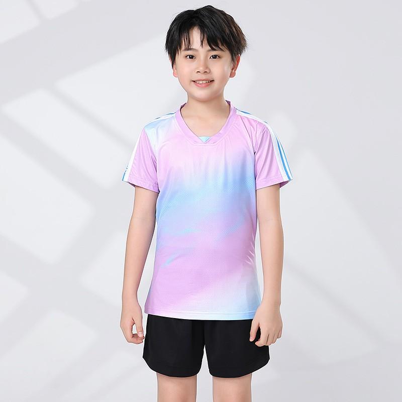 Kids Sports Set Girls Quick-Dry Badminton Tennis Uniform With Custom Print Option