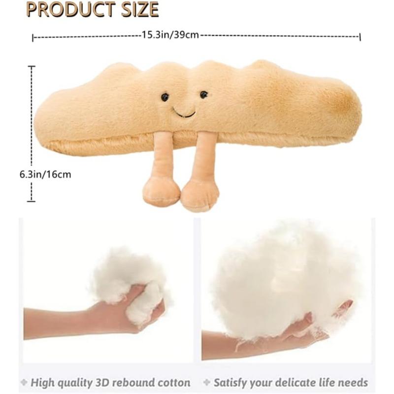 9" Croissant Plush Toy Cute Croissant Bread Pillow Stuffed Animals Funny Soft Food Plushies Toy (Pretzel)