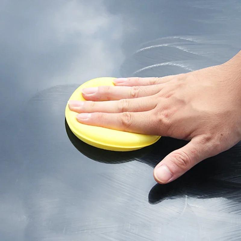 12 Stück Runde Auto Wachsen Polieren Wachs Schaum Schwamm Hohe Dichte Applikator Pads Reinigungsschwamm Auto Detail Waschen Autoreinigungswerkzeug