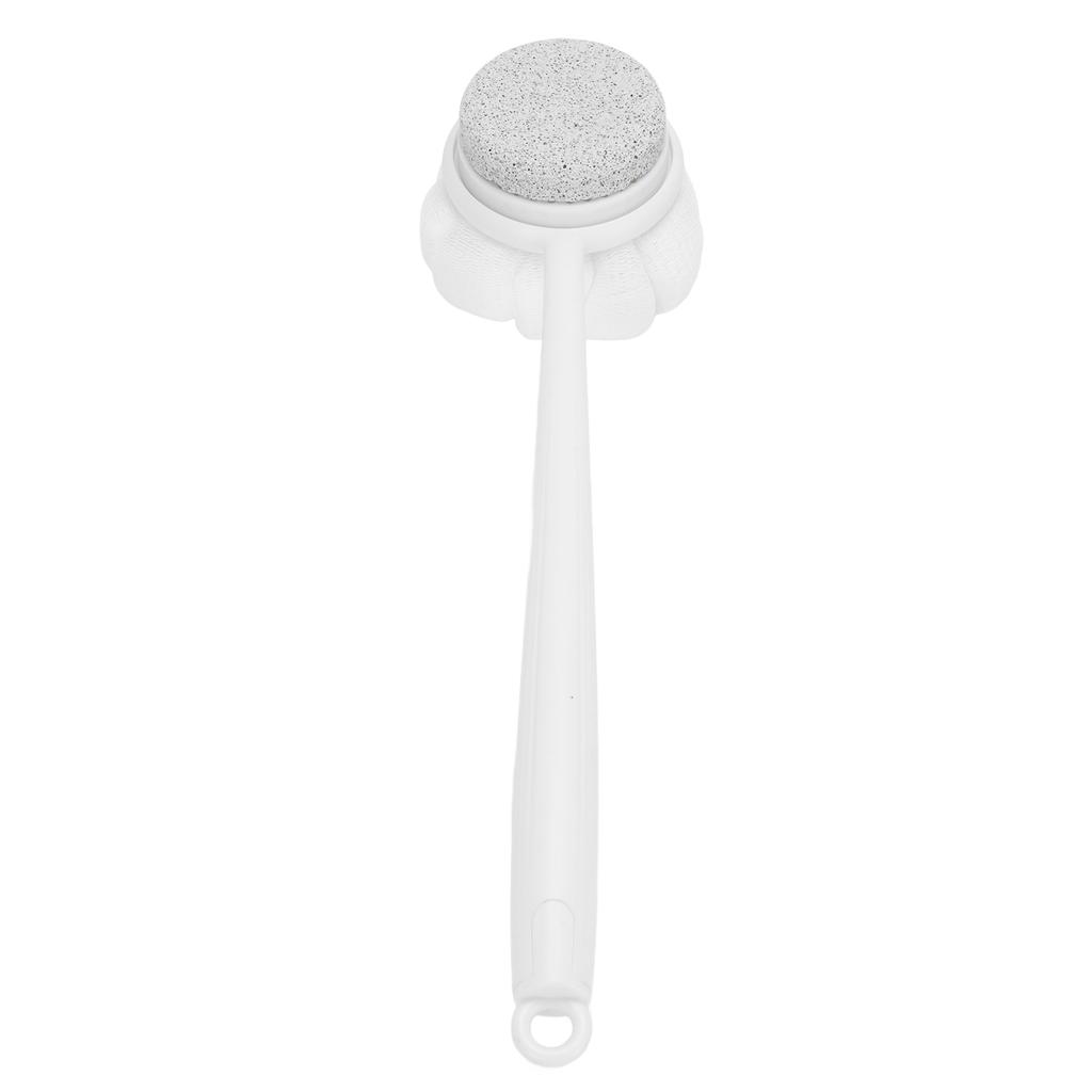 14.57in Shower Body Brush Bath Scrubber Pumice Stone and Shower Brush with Long Handle