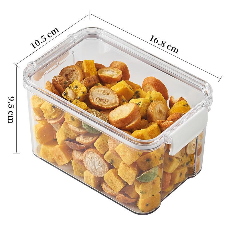 „Transparente Vorratsdosen aus lebensmittelechtem Kunststoff für Getreide und Snacks“
