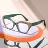 Women'S Elegant Cat-Eye Reading Glasses - Non- Elderly Glasses with Floral Pattern Full-Rim Frame for Everyday & Formal Events