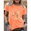 Women's Fashion Casual Summer Spring Short Sleeve O-Neck Blouses & Shirts