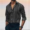 Men's Casual Striped Plaid Lines Are Soft and Comfortable Spring and Summer Button Fashion Design