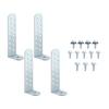 4Pcs Condenser Brackets Easy Installation Corrosion Resistant Heavy-Duty Galvanized L-Shaped Brackets Tie Down Kit
