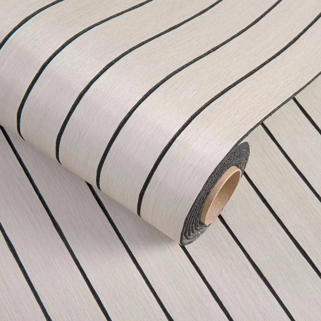 1 Roll SXP Self-Adhesive Grid Panel Wall Sticker 3D Textured Striped Wallpaper for Ceiling Living Room Home Decor Peel and Stick