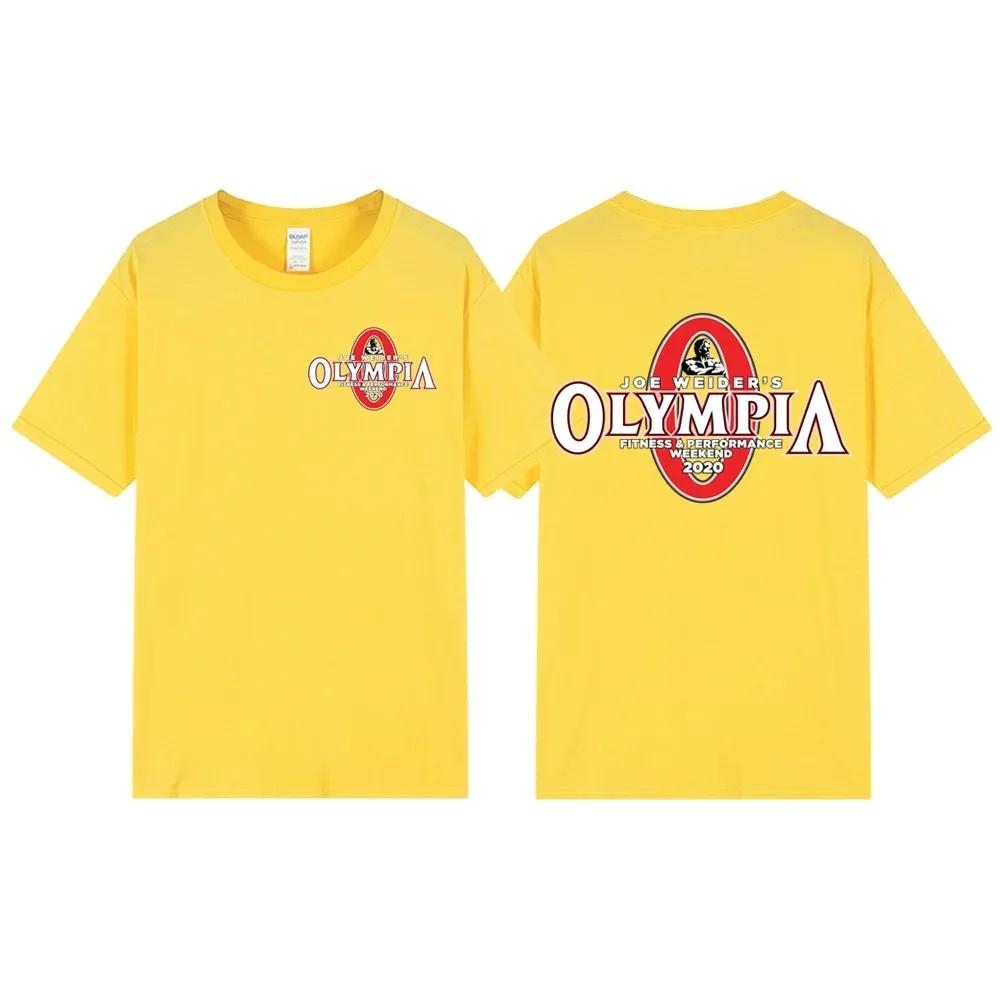 T-shirt da Uomo OLYMPIA Stampata in Puro Cotone Nuova Tendenza Estiva Hip Hop Street Sports Fitness Comoda T-shirt ad Alta Vendita da Uomo