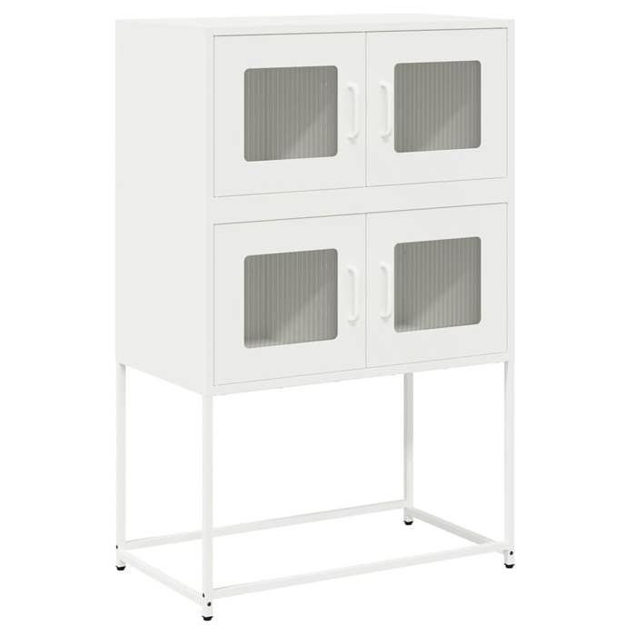 VidaXL Buffet haut blanc 68x39x107 cm acier 853349