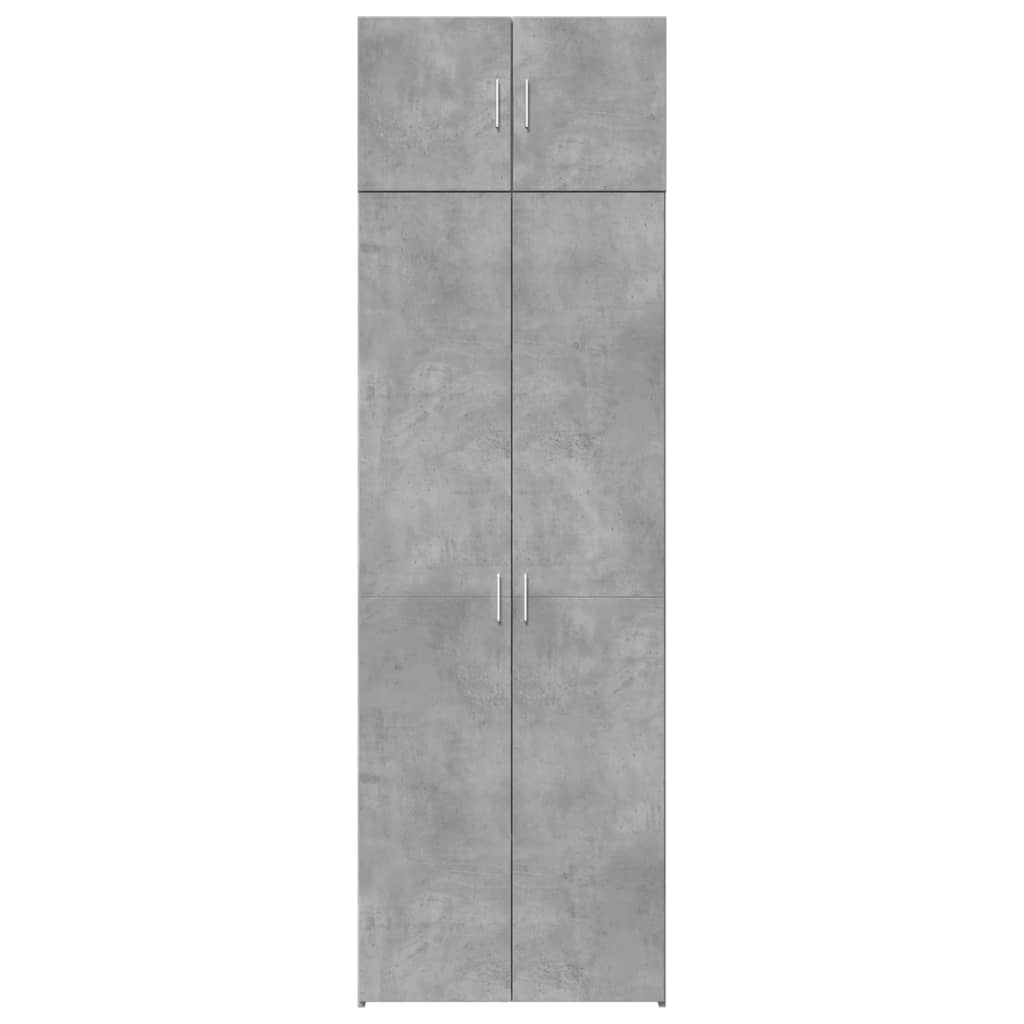 Vidaxl Cabinet, Concrete Grey, 70X42.5X225 Cm, Wood-Based Material