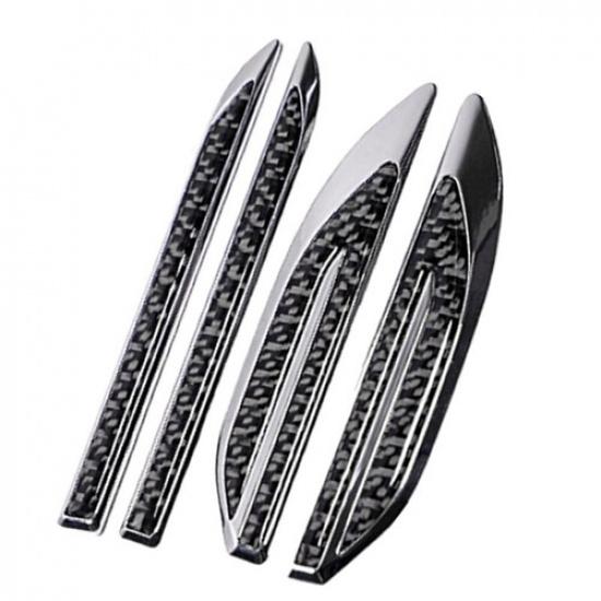 3D Fender Trim Sticker Car Door Body Side Dagger Emblem Decals Decor Accessories