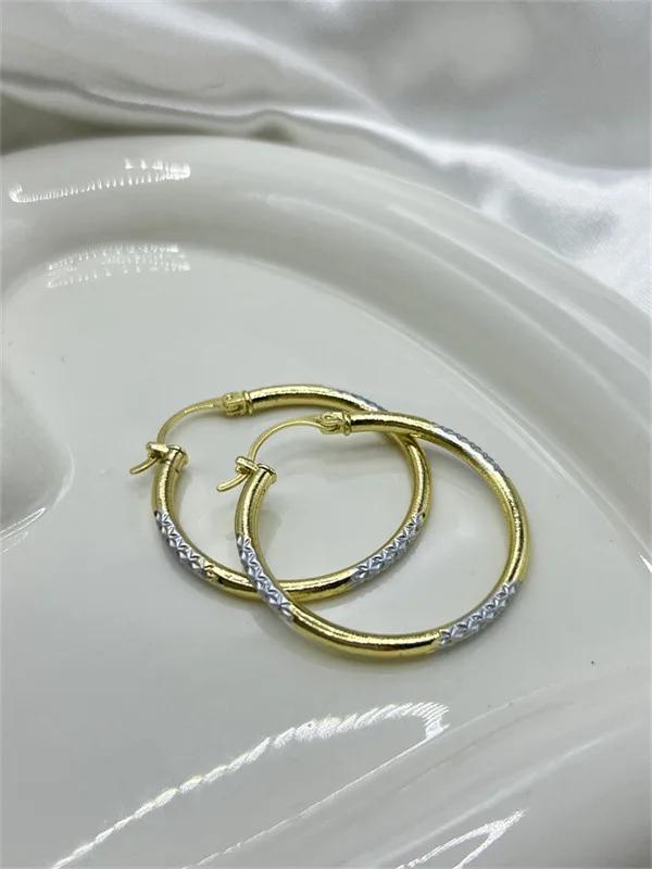 

The New Style of Women s Earrings Personality Simple Round Light Luxury Niche High-grade Gas Quality Circle Unique Trend Party