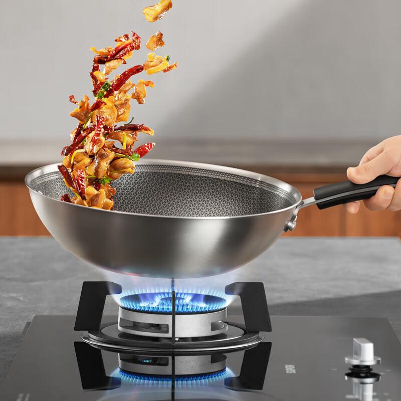 Supor 32cm X-Crystal Shield Non-Stick Honeycomb Wok