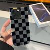 Clear Square Back Tube Case Protection For iPhone 14 Pro Max 15 Plus 16 ProMax 12 11 13 Anti-Oxygen,Plaid Pattern Pattern Casing