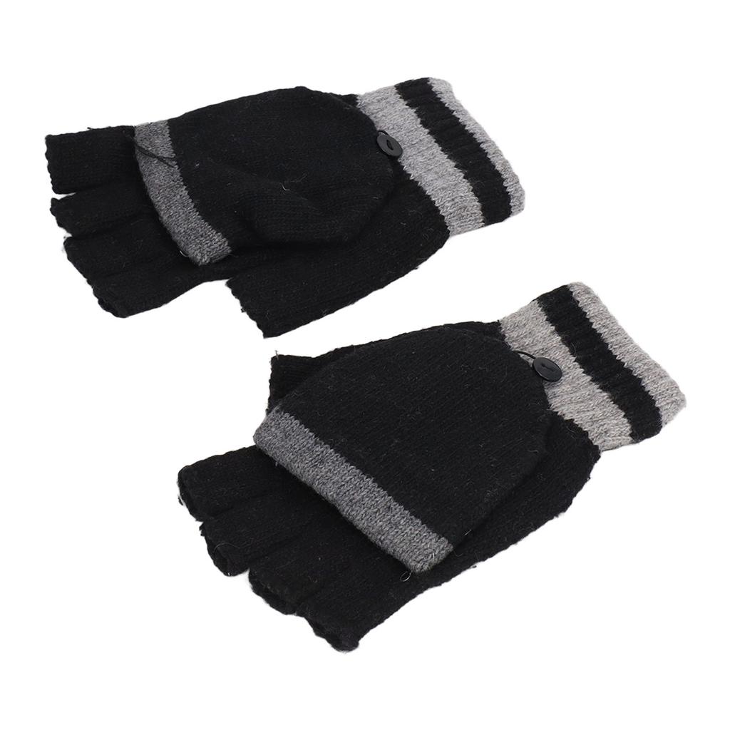 1 Pair USB Heated Knitting Gloves Half and Full Finger Double Sided Heating Winter USB Thermal Gloves for Typewriting 5V