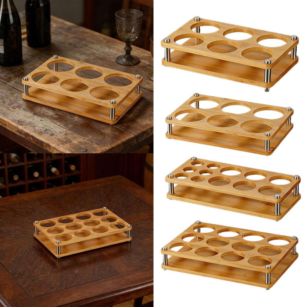 Tasting Serving Tray, Wine Drinks Cup Storage Carrier, Shot Glass Holder for Bar Kitchen Cabinet Restaurant
