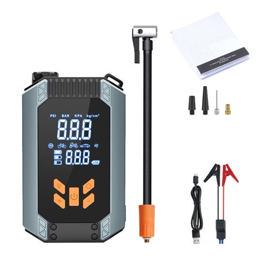 

Универсальный аварийный воздушный насос для накачивания шин с цифровым дисплеем, обнаружение давления, перезаряжаемый насос для накачивания шин 150 фунтов на квадратный дюйм, портативный воздушный компрессор B