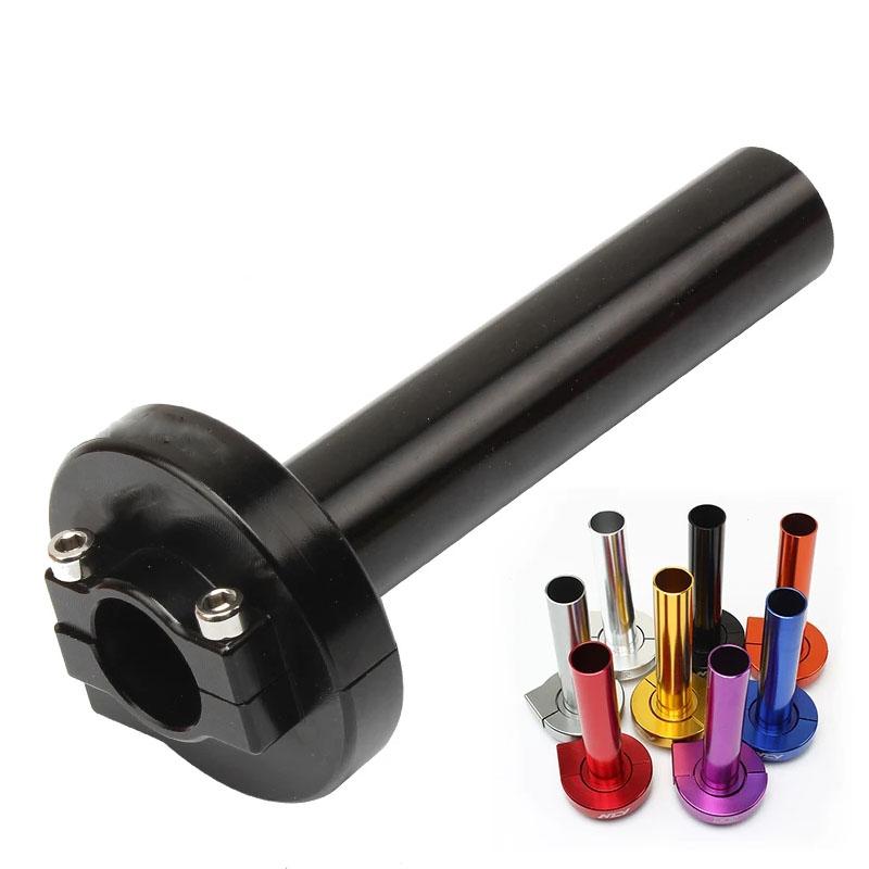 Moped Scooter Bike 22mm 7/8 Inch CNC Aluminum Accelerator Throttle Twist Grips Handlebars Universal For Multicolor Motorcycle Throttles 2
