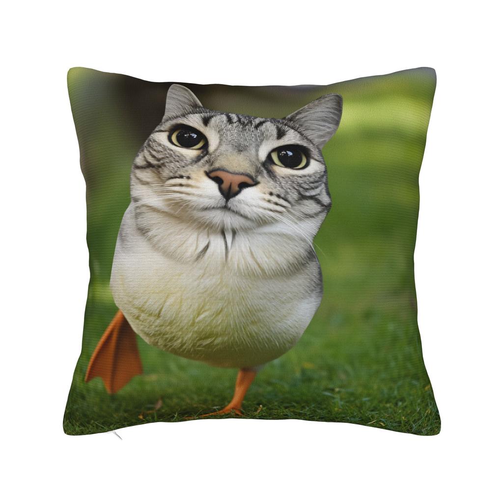 Funny Smiling Meowl Cat (2) Pillow Case Morden Pillow Cover Design Pillowcases For Sofa Bedroom Home Decor