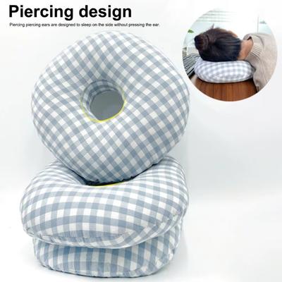 30x30cm Ear Piercing Pillow Ear Pain Relief  For Side Sleepers Donut Pillows With Ear Hole Pillow Protector Neck Head Support