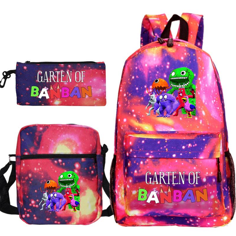 Spotted Garden Primary School Bag Shoulder Bag Pencil Bag Three-piece Set