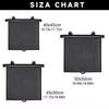 Black UV-Protection Curtains Universal Sunshade Roller Blinds Car Window Sun Visors  Home Office