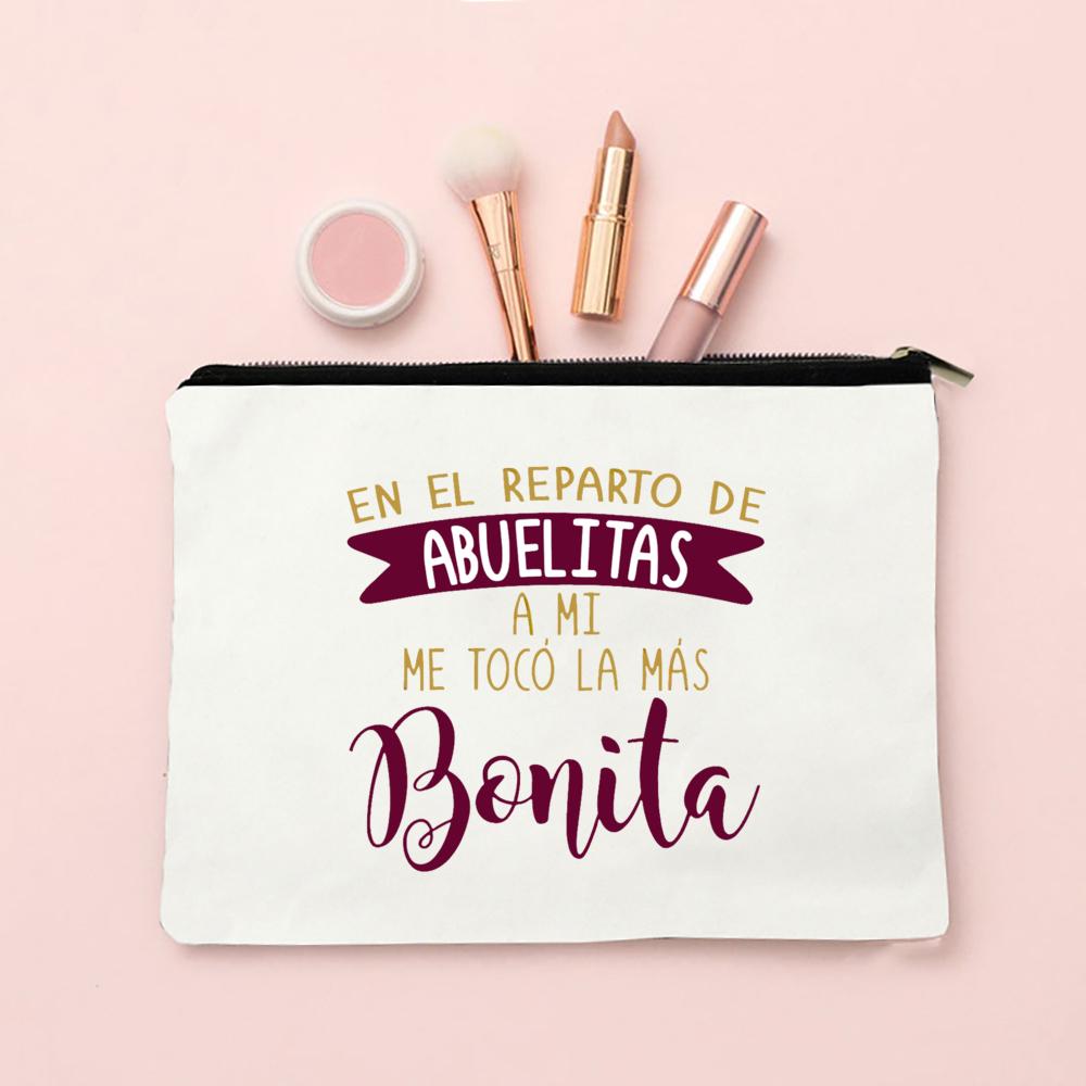 My Grandmother Is The Most Beautiful Print Makeup Bag Baby Announcement Cosmetic Bags Pregnancy Reveal Toiletry Bag for Grandma